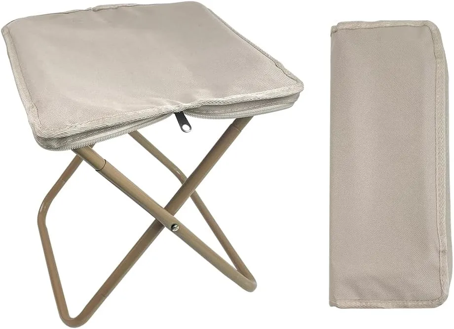 1 Pack Portable Stool,Fishing Stool, Foldable Camping Stool, Multifunctional Stools, Zip Handbag Packed Stool Convenient for Travel/Hike/Wait in Line