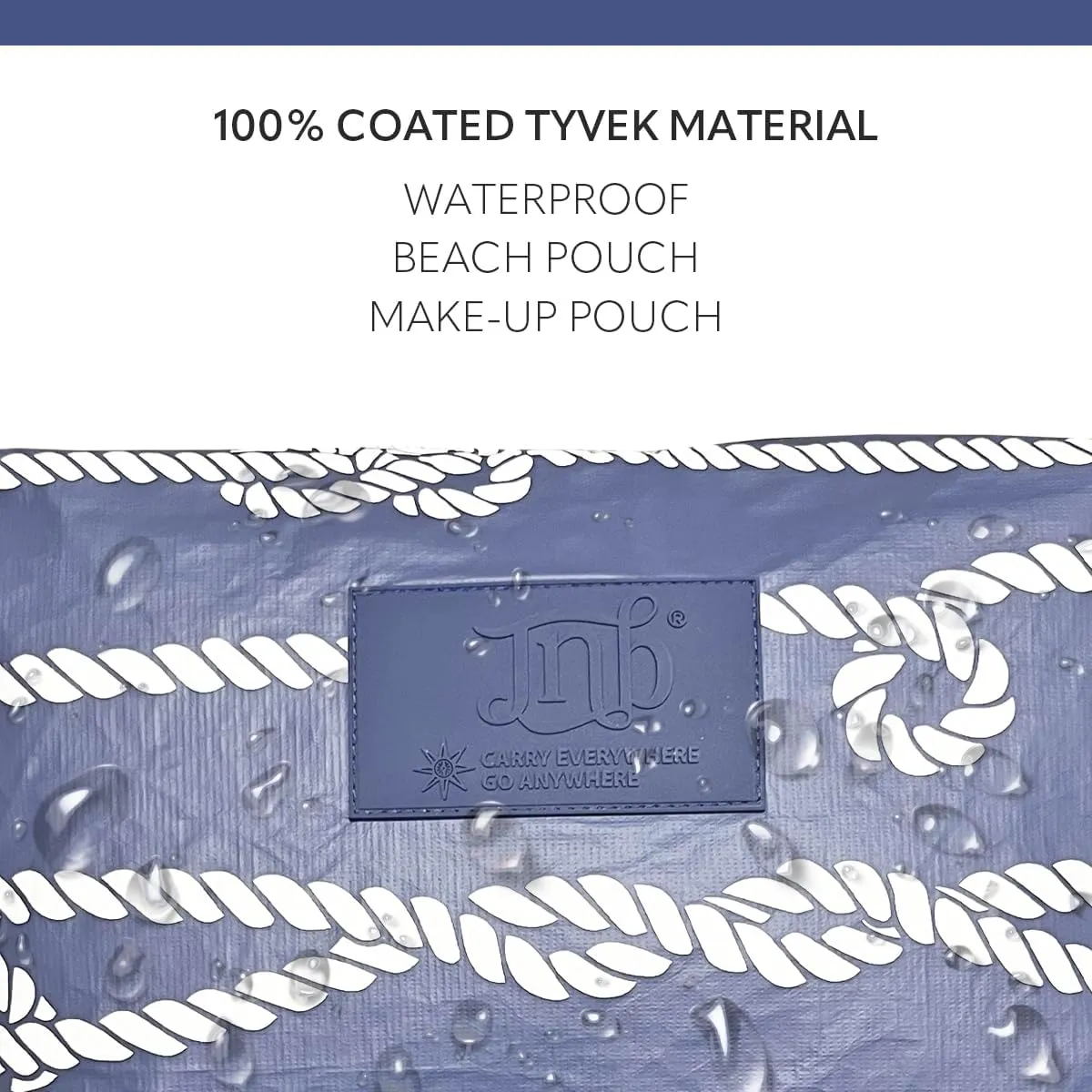 100% Coated Tyvek Material, Beach Pouch, Waterproof Pouch for Beach, Makeup Pouch, Wet Dry Bag,Clutch