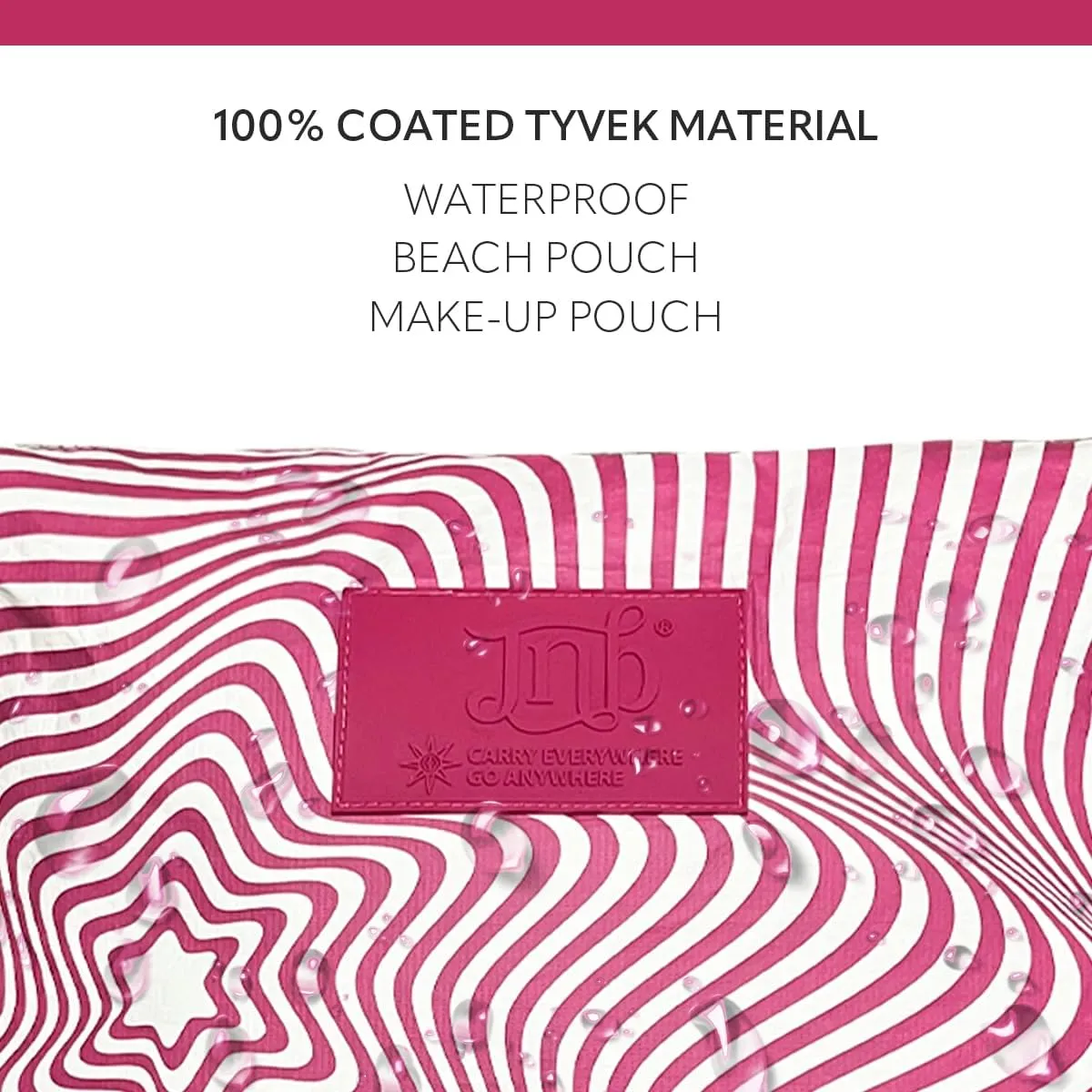 100% Coated Tyvek Material, Beach Pouch, Waterproof Pouch for Beach, Makeup Pouch, Wet Dry Bag,Clutch