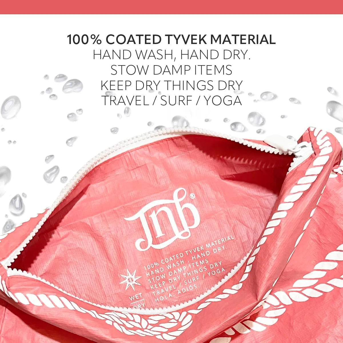 100% Coated Tyvek Material, Beach Pouch, Waterproof Pouch for Beach, Makeup Pouch, Wet Dry Bag,Clutch