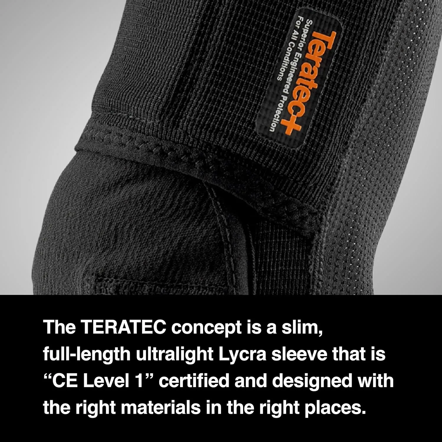 100% Teratec Mountain Biking Elbow Pad - MTB & BMX Protection - Ultralight Nylon Slip On Sleeve with Built in Padding