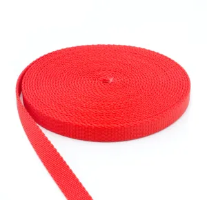 1/2 Inch Red Nylon Webbing - Medium Weight Nylon