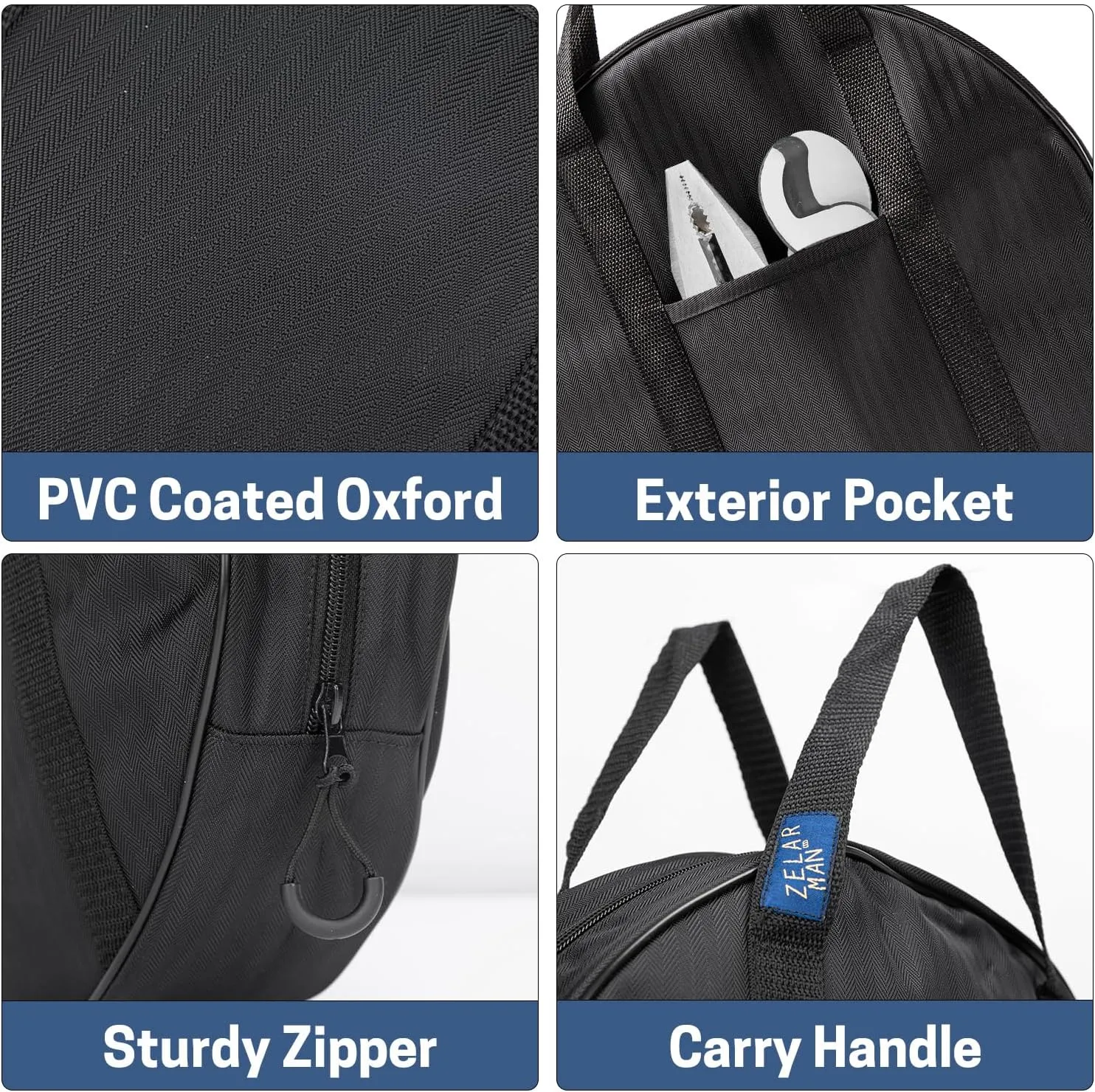 14 Inch Jumper Cable Bag,Tools Cable Bag, Cable Storage Organizer With Exterior Pocket For EV Charging Cables for Electric Vehicles,Extension Cables