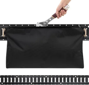 14 x 24 Inch E Track Storage Bag for Trailers Heavy Duty Canvas Zippered E Track Bag E Track Accessories Weight Capacity 50 lb