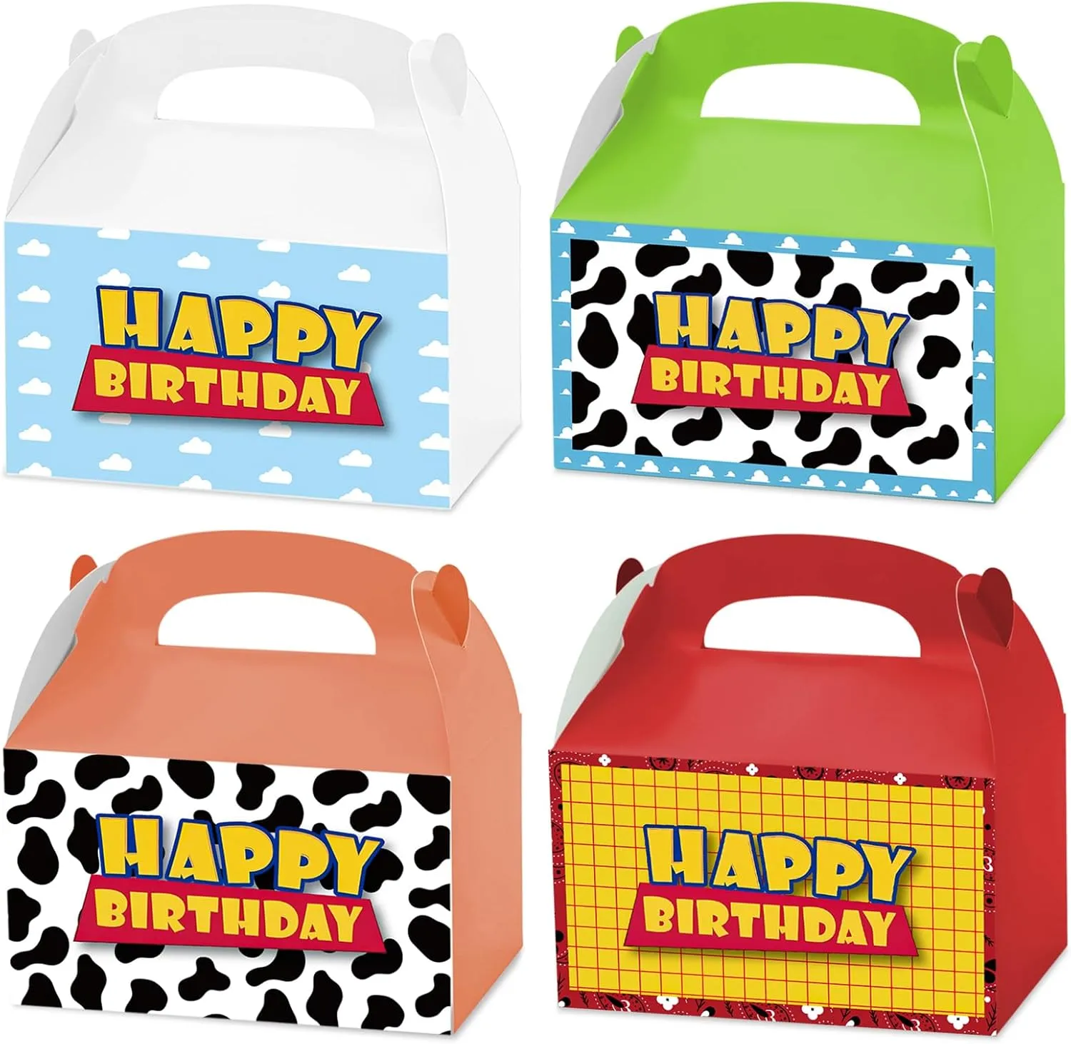 16PCS Story Party Favors Goodie Bags Birthday Decorations Candy Animal Treat Bags