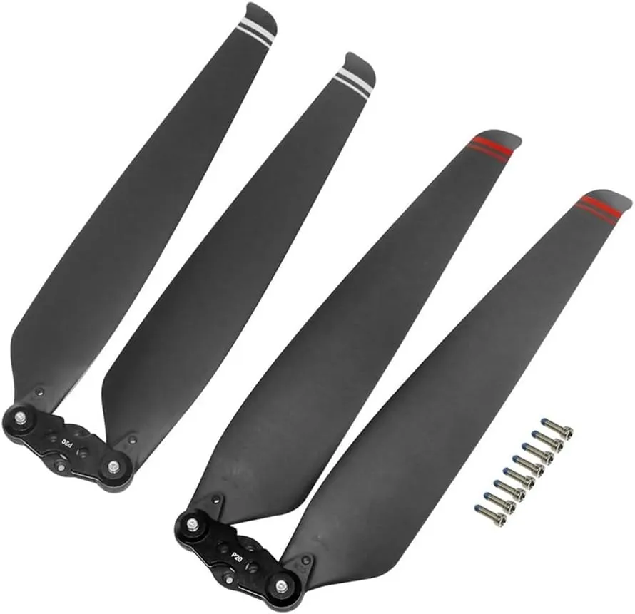 1Pair 32 Inch Nylon Carbon Fiber Mix Propeller 3211 CW CCW Props for P20 Agriculture Helicopter Airplane Drone(with Propeller Clip)
