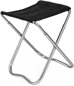 1Pc Lightweight Folding Fishing Chair Outdoor Stool for Camping Travel Beach Portable and Compact Design Easy to Carry for Fishing and Picnics Black