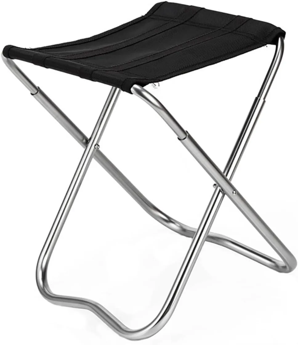 1Pc Lightweight Folding Fishing Chair Outdoor Stool for Camping Travel Beach Portable and Compact Design Easy to Carry for Fishing and Picnics Black