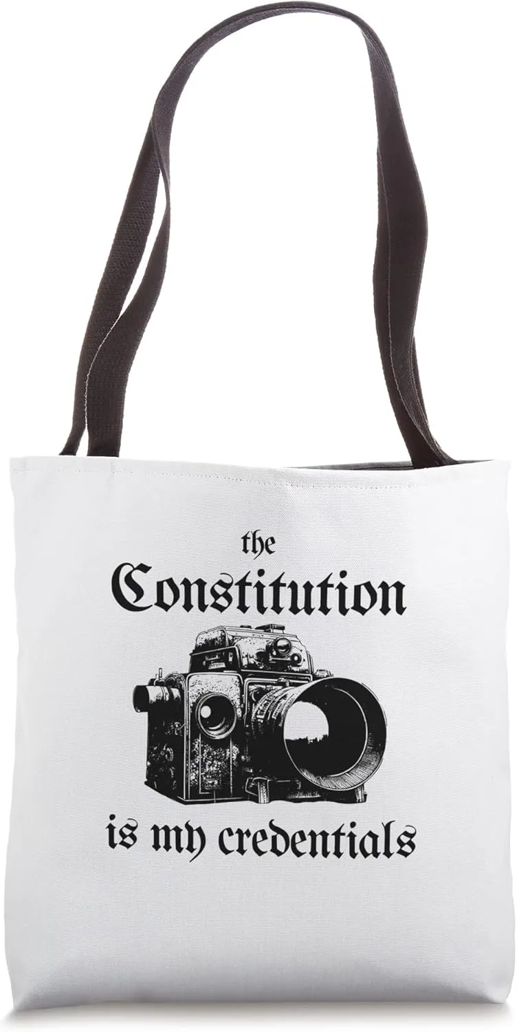 1st Amendment Audit Cam The Constitution is my Credentials Tote Bag