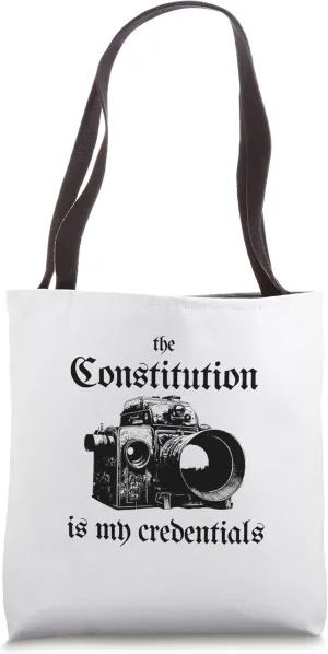 1st Amendment Audit Cam The Constitution is my Credentials Tote Bag