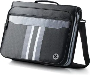 2-Inch 3 Rings Zipper Binder, Holds 15-Inch Laptop, Handle and Shoulder Strap Included, Black