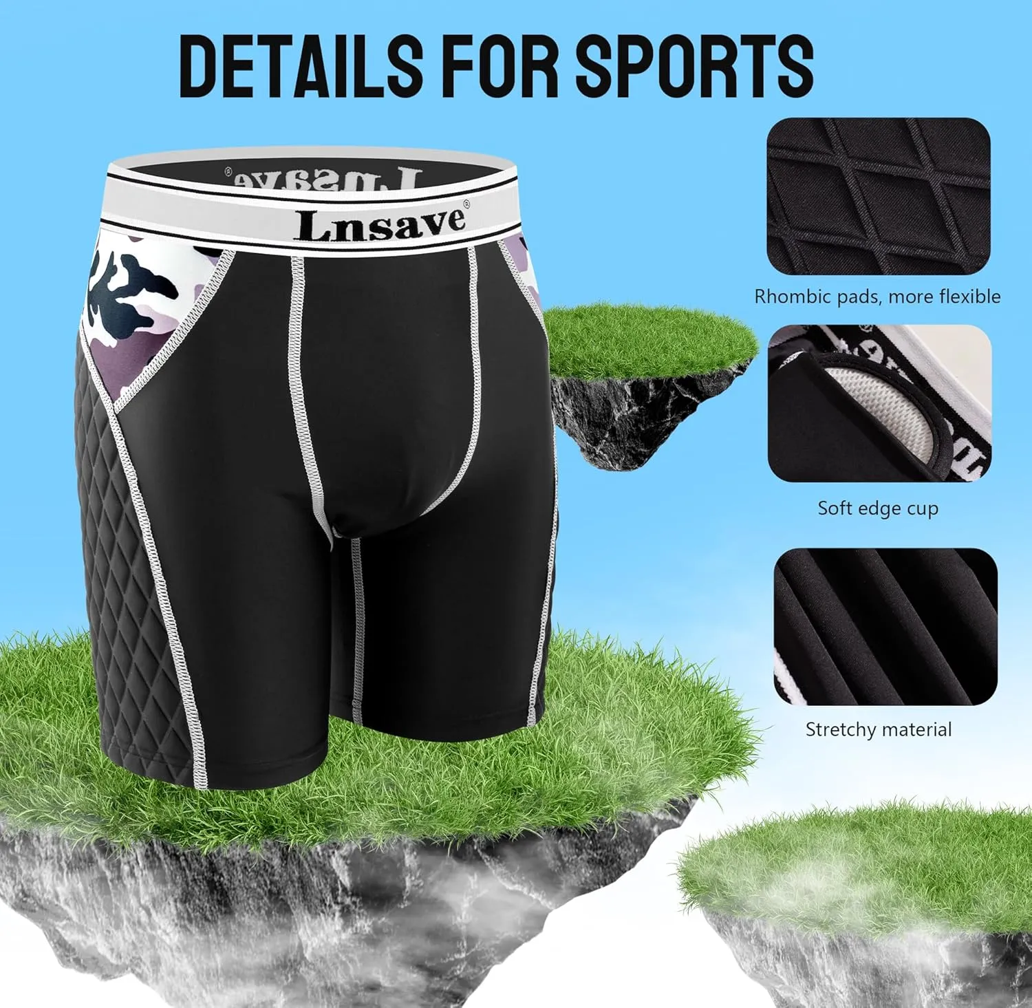 2-Pack Youth Baseball Sliding Shorts with 1 Athletic Cup Boys Padded Compression Short for Softball, Football, Hockey