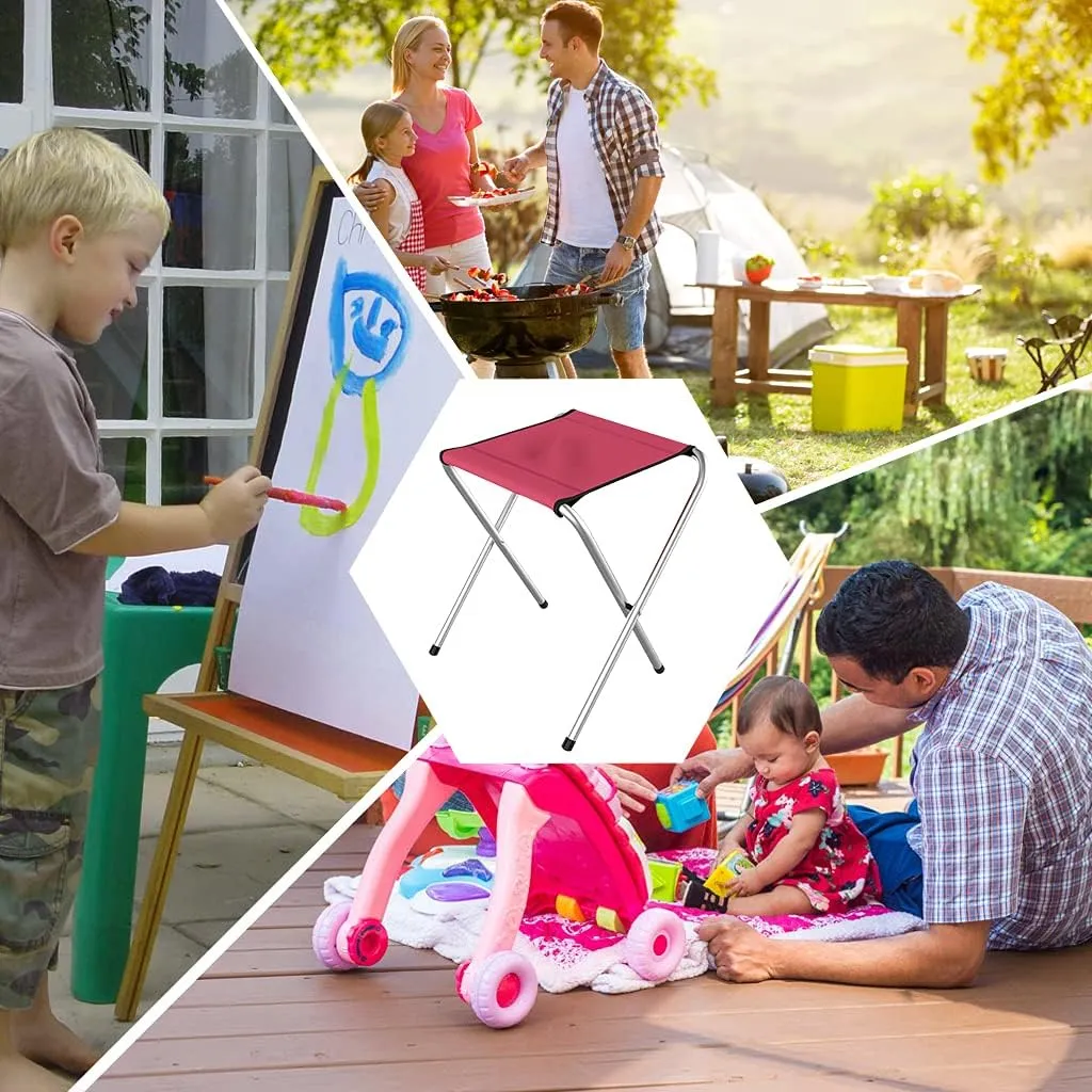 2 Packs Lightweight Camping Portable Folding Stool, Outdoor Camping Chairs, for Adults Fishing Hiking Picnic BBQ Beach Garden Backyard, Hold Up to 176lb