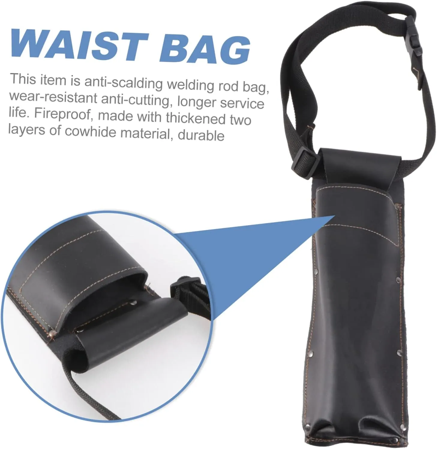 2 Pcs Welding Rod Package Storage Container Machine Battery Wrenches Oven Welding Accessories Welding Holder Welding Rod Organizers Spool Magnet Cowhide Black