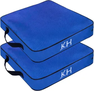 2 Pieces Bleacher Seat Cushions, Indoor&Outdoor Chair Cushions, Stadium Seat Cushions for Bleachers, Boat Canoe Kayak Seat, Best for Camping, Bleachers, Sports Events