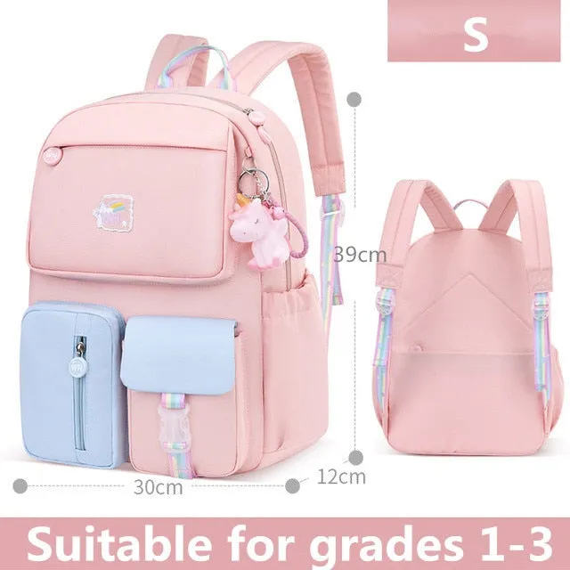 2 Size Anime School Bags Rainbow Backpacks School Bags For Teenage Girls
