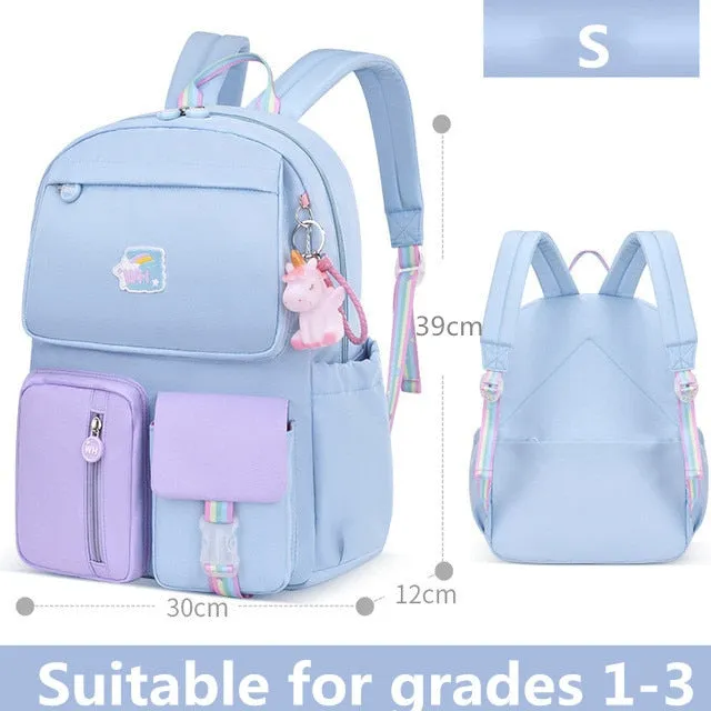 2 Size Anime School Bags Rainbow Backpacks School Bags For Teenage Girls