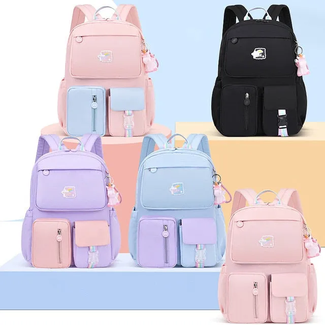 2 Size Anime School Bags Rainbow Backpacks School Bags For Teenage Girls