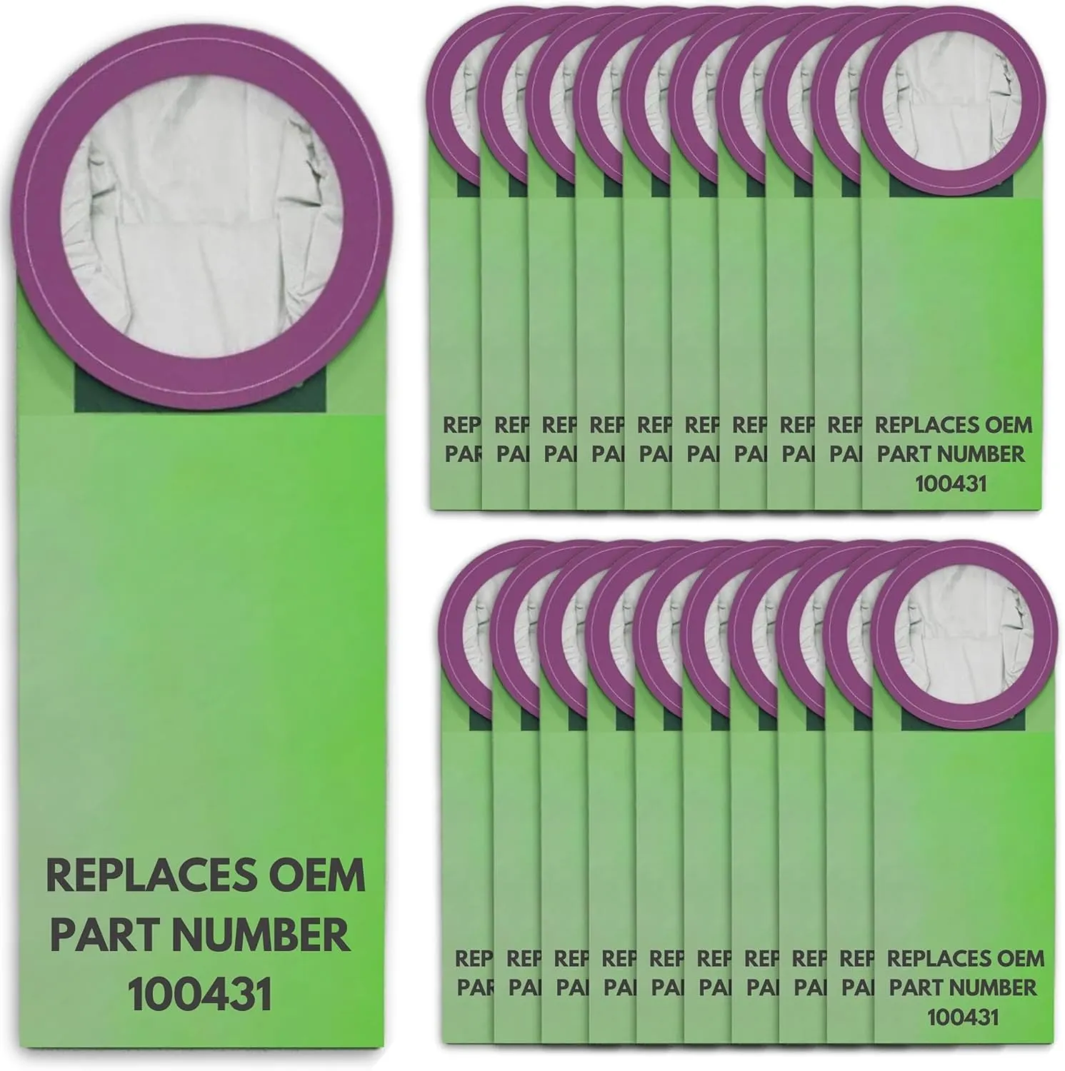 20 Pack Replacement Vacuum Bags for ProTeam 100431 Backpack Vacuums – Fits 6 QT Super QuarterVac, GoCartVac, AviationVac, ProVac, TailVac