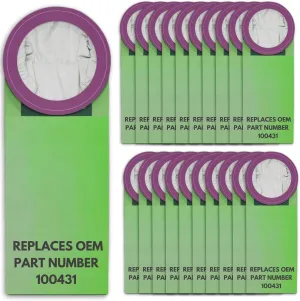20 Pack Replacement Vacuum Bags for ProTeam 100431 Backpack Vacuums – Fits 6 QT Super QuarterVac, GoCartVac, AviationVac, ProVac, TailVac