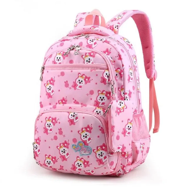2019 Girl Student School Bags Children Bagpack Cute College Schoolbags Cartoon Large Backpack For Teenage Girls mochila infantil