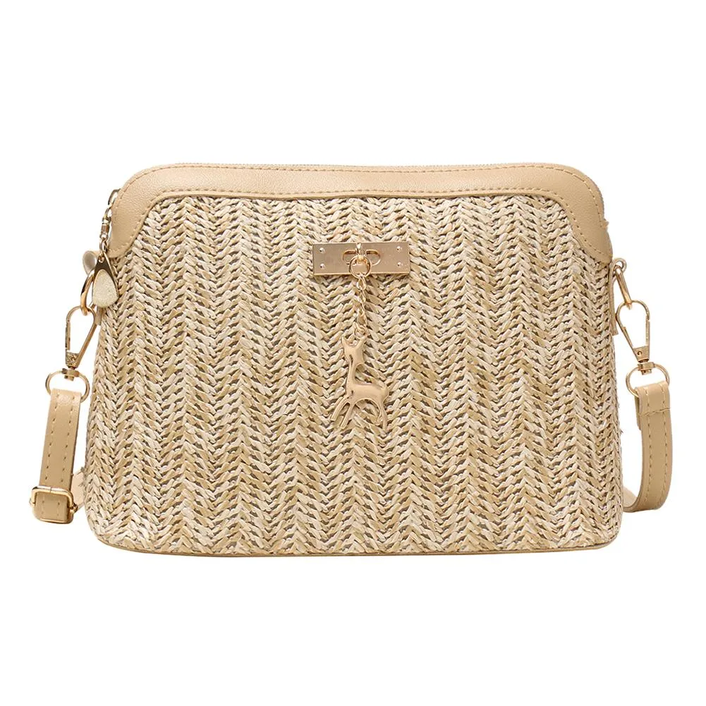 2024 Summer Straw Bags For Women Handmade Tassel Beach Bags Raffia Rattan Woven Handbags Female Vacation Crossbody Bags Clutch