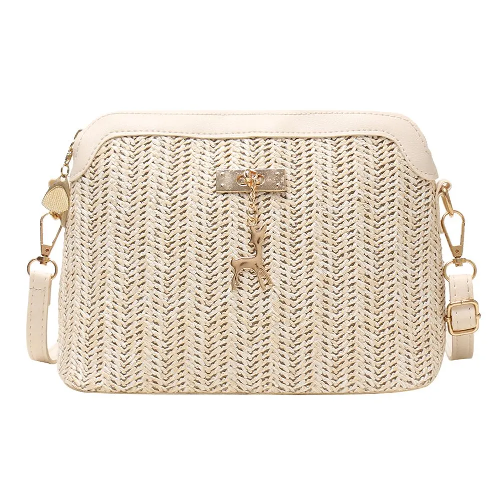 2024 Summer Straw Bags For Women Handmade Tassel Beach Bags Raffia Rattan Woven Handbags Female Vacation Crossbody Bags Clutch