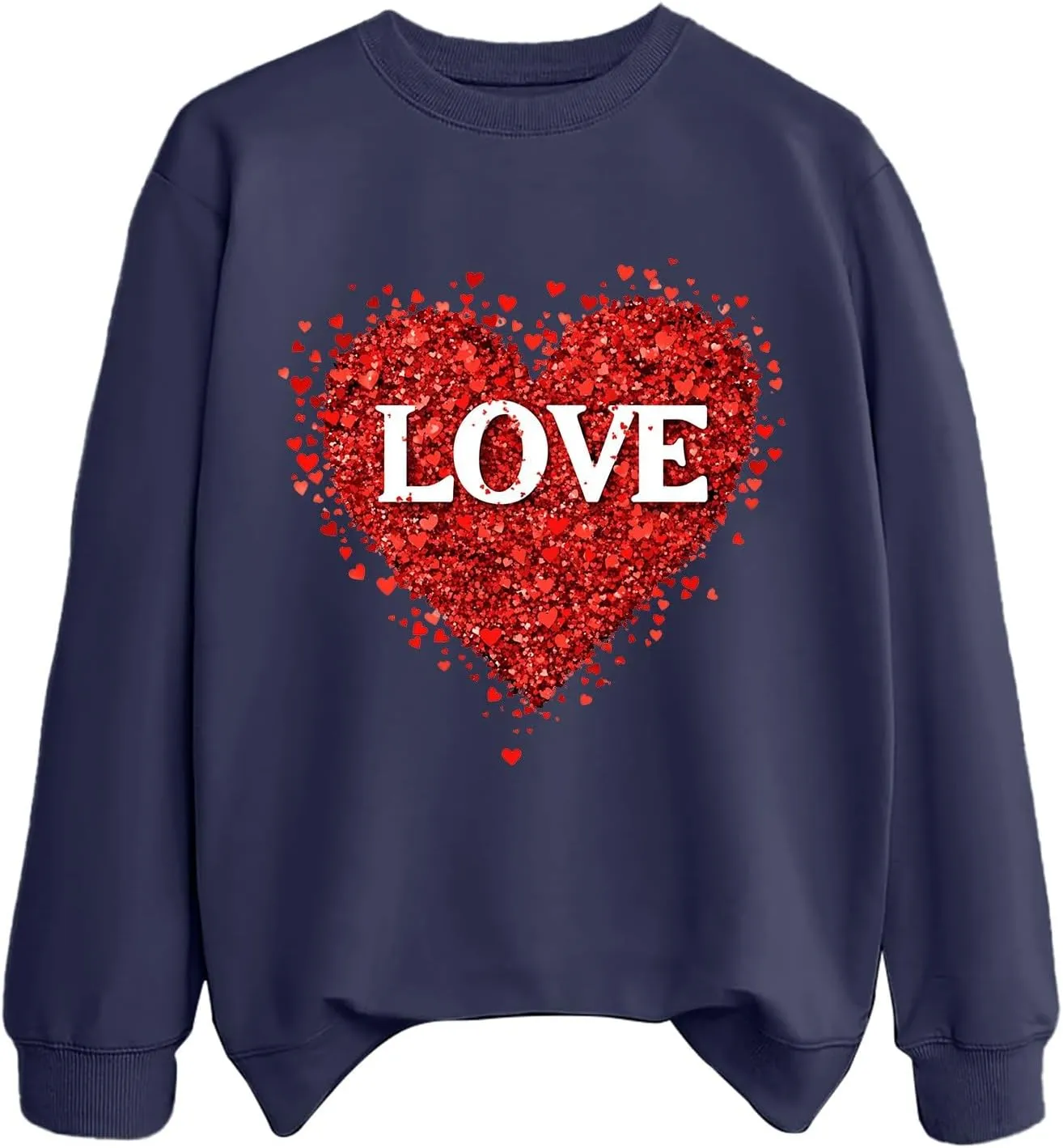 2025 Sweatshirt for Women Trendy Long Sleeve Heart Printed Tops Going Out Beach Playing Casual Blouses