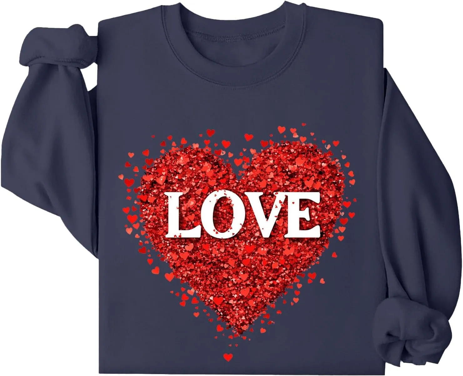 2025 Sweatshirt for Women Trendy Long Sleeve Heart Printed Tops Going Out Beach Playing Casual Blouses