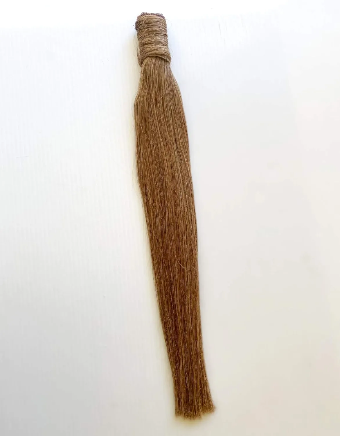 20" inch Ponytail Wrap-on Clip in Remy Human Hair Extensions Chestnut/Medium Brown (Color 6)