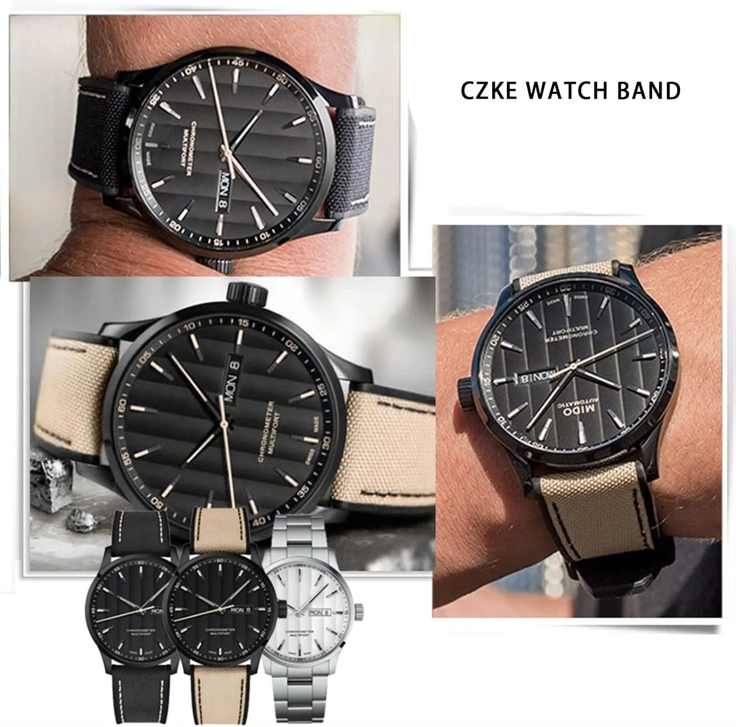 22mm Canvas Rubber Watch Strap Men Wrist Band Bracelet For Tissot Series Soft Watchbands
