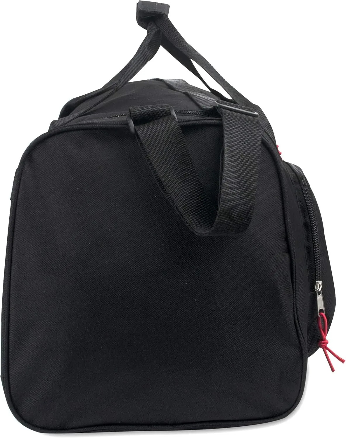 (24 Pack) Bulk 55 Liter, 24 Inch Lightweight Canvas Duffle Bags for Men & Women For Travel, Sports, Homeless Bulk (All Black Pack)