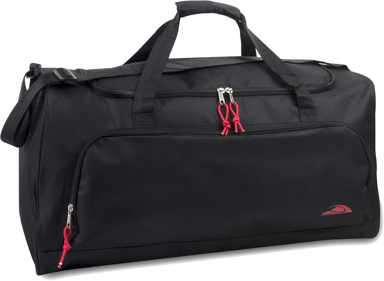 (24 Pack) Bulk 55 Liter, 24 Inch Lightweight Canvas Duffle Bags for Men & Women For Travel, Sports, Homeless Bulk (All Black Pack)