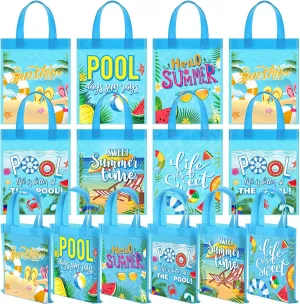 24 Pcs Summer Pool Party Gift Bags Beach Ball Goodie Treat Bags Swimming Pool Theme Party Decoration Supplies for Baby Shower Kids Birthday Summer Favor