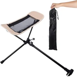 2Pcs Camping Chair Foot Rest, Outdoor Recliner Lazy Retractable Footstool Leg Rest, Portable Folding Attachable Footrest Camping Chair, Waterproof Oxford Cloth Material, for beach, camping, hiking