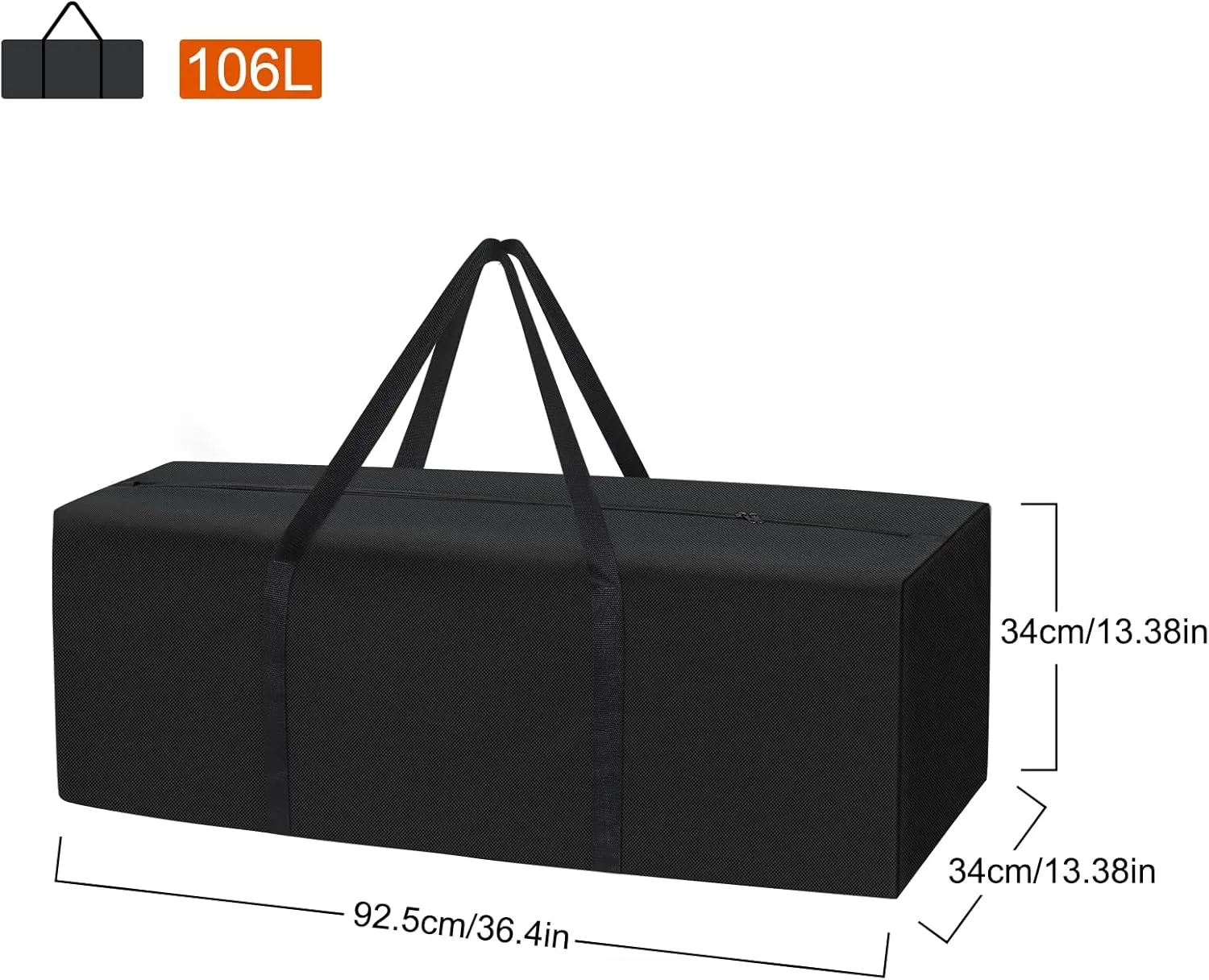 36 Inch Sports Duffle Bag - 106L Large Luffel Bag for Travel, 600D Oxford Fabric Foldable Luggage Duffle Bag for Men Women