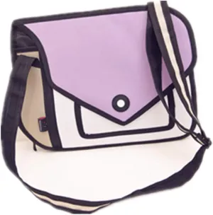 3D Style 2D Drawing Cartoon Handbag Shoulder Canvas Messenger Bag