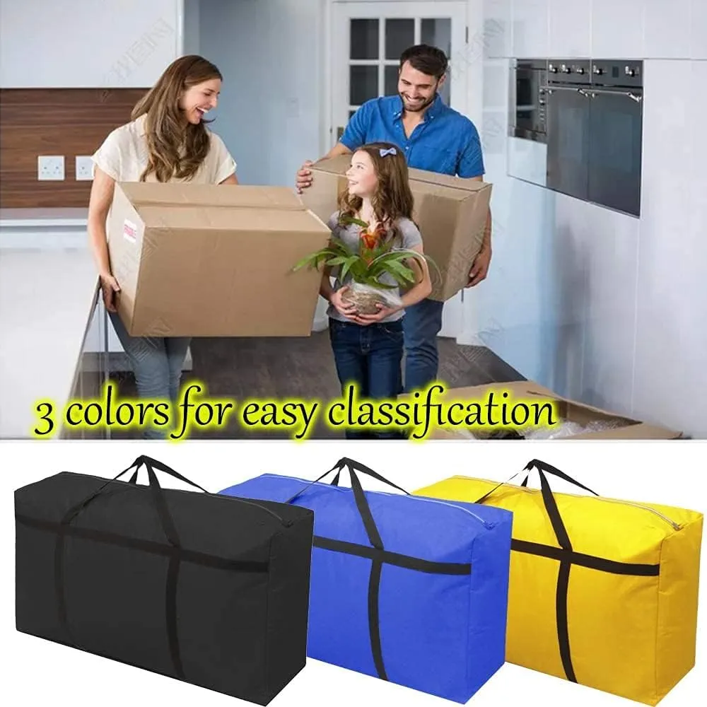 3pcs Extra Large 31.7 gal Heavy duty Storage Bags with Strong Handle, Travel Duffel Clothes Bags for Moving, Travelling, Camping, Festival Decorations Storage, Plaid stripes camouflage