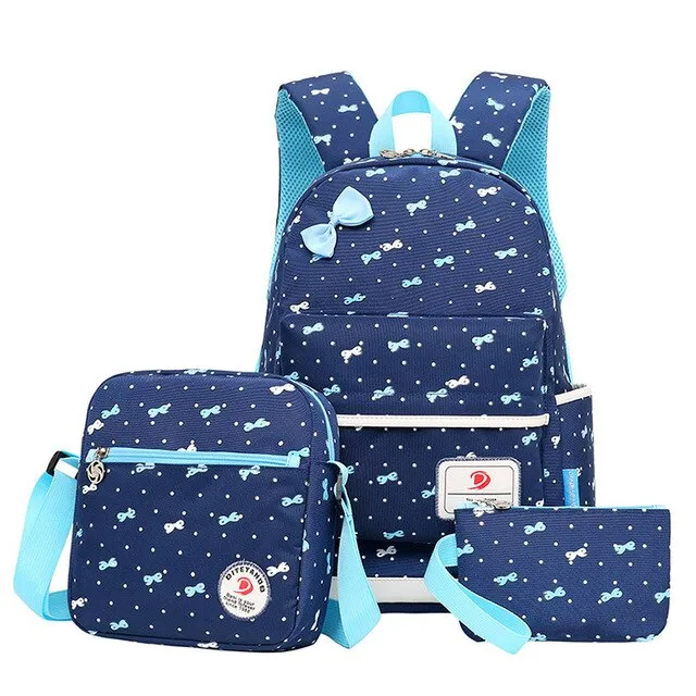 3pcs/set Fashion printing School bags