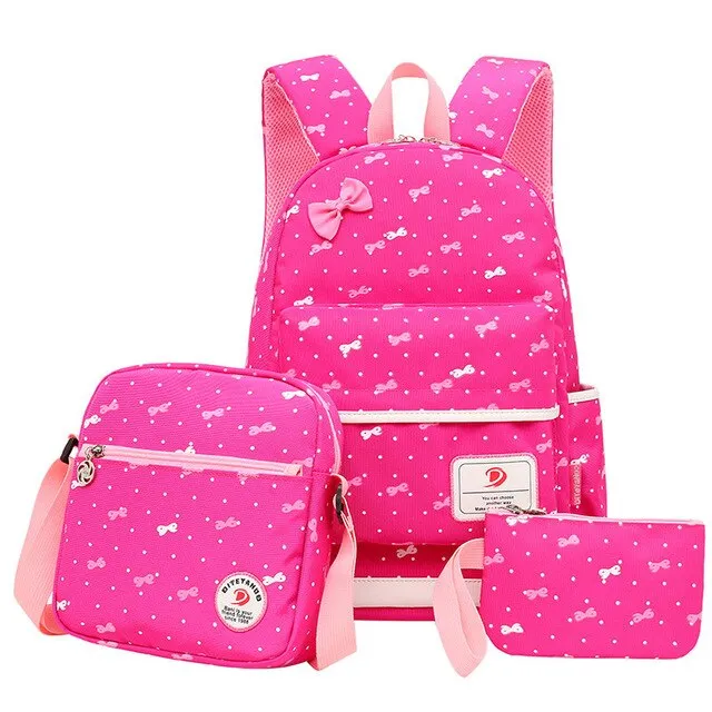 3pcs/set Fashion printing School bags