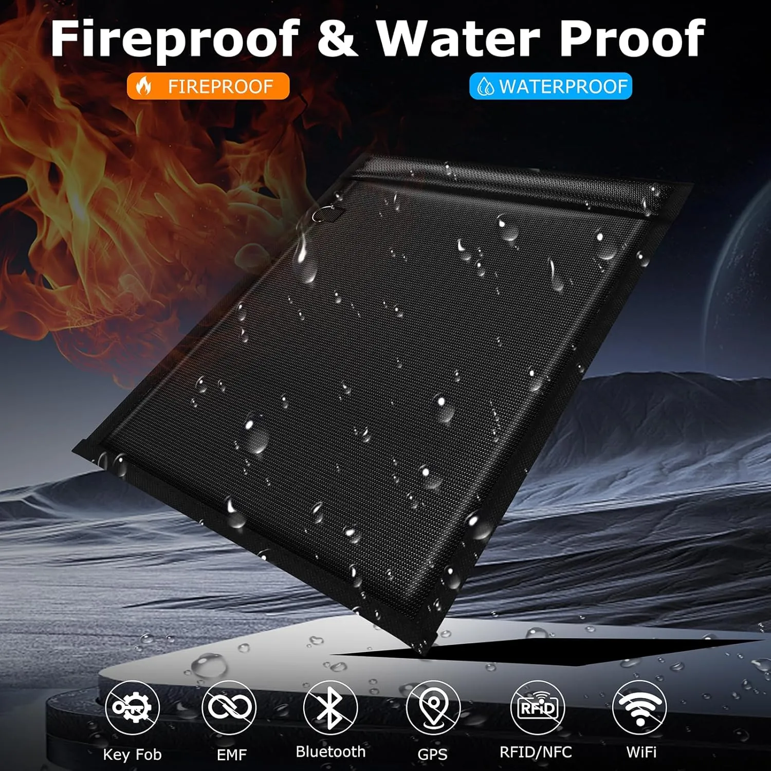 4 Pack Faraday Bags for Phones,Waterproof & Fireproof Document Bag EMP RFID Blocking Pouch for Car Keys Anti Theft