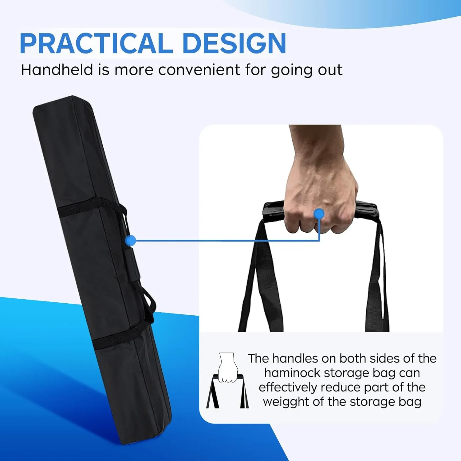 67 Inch Waterproof Umbrella Storage Bag for Outdoor Beach Umbrella bag, Oversized Hammock and Steel Stand With Handles and Zippers,Tent Pole Bag,Travel Sports Equipment Bag,Black