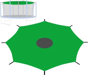 6/8/10/12/14ft Trampoline Shade Cover, Foldable Trampoline Sunshade Net, Waterproof & UV Protection rampolines Canopy Accessories for 6-8 Poles