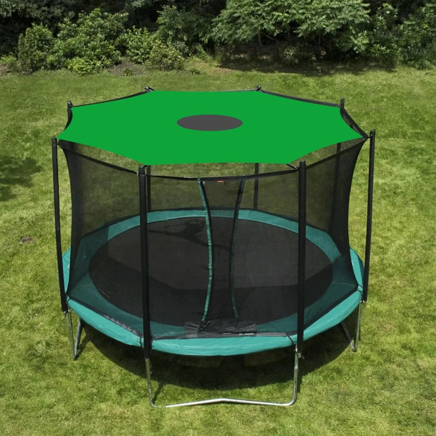 6/8/10/12/14ft Trampoline Shade Cover, Foldable Trampoline Sunshade Net, Waterproof & UV Protection rampolines Canopy Accessories for 6-8 Poles
