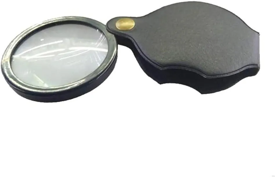 6X/8X/10X Mini Pocket Folding Magnifier Jewelry Magnifying Glass Eye Glass Loupe Glass Lens Portable Magnifier (Size : 10X)