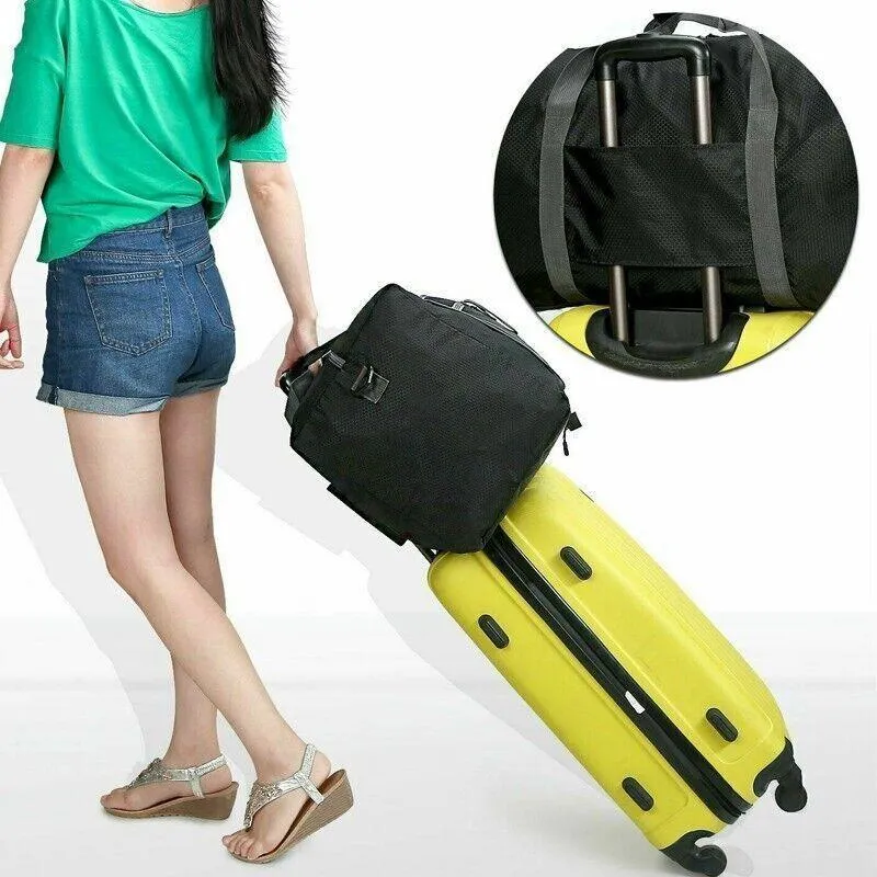 70L Large Travel Duffle Bag Foldable Waterproof Gym Bag with Shoe Compartment