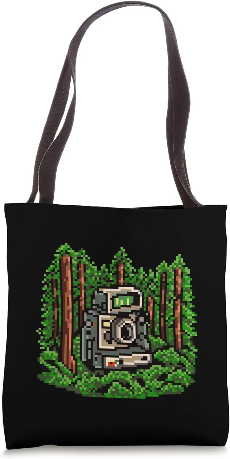 8-Bit Pixel Camera Tote Bag