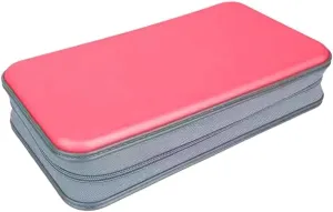 80-Slot Storage Handbag Disc Box Dusproof Protections Sleeve Case Storage Solution for Travel Use, Red, Bag Organiser