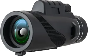 80x100 Monocular-Telescope High Powered for Smartphone Monoculars for Adults High Definition for Stargazing Hunting Wildlife Bird Watching Travel Camping Hiking