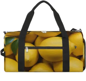 A Pile of Little Lemon Gym Bag Sport Gym Tote Bag Lightweight Duffle Bag Carry On Weekender Bags for Women Men
